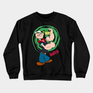 Popeyes Nautical Comedy Commemorate His Zany Antics and Unforgettable Catchphrases on this Cartoon Crewneck Sweatshirt